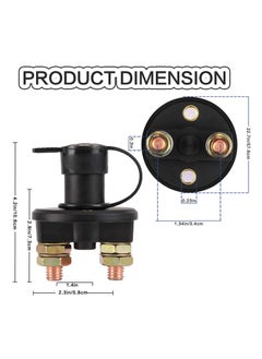 Y&D Battery Disconnect Switch, 12V 24V Isolator Cut Off Power Kill Switch for Marine Car Boat RV ATV Auto Truck Vehicle, On Master with Waterproof Key and Cover, 2PCS  - Image 2