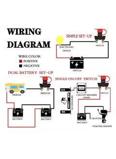 Y&D Battery Disconnect Switch, 12V 24V Isolator Cut Off Power Kill Switch for Marine Car Boat RV ATV Auto Truck Vehicle, On Master with Waterproof Key and Cover, 2PCS  - Image 4