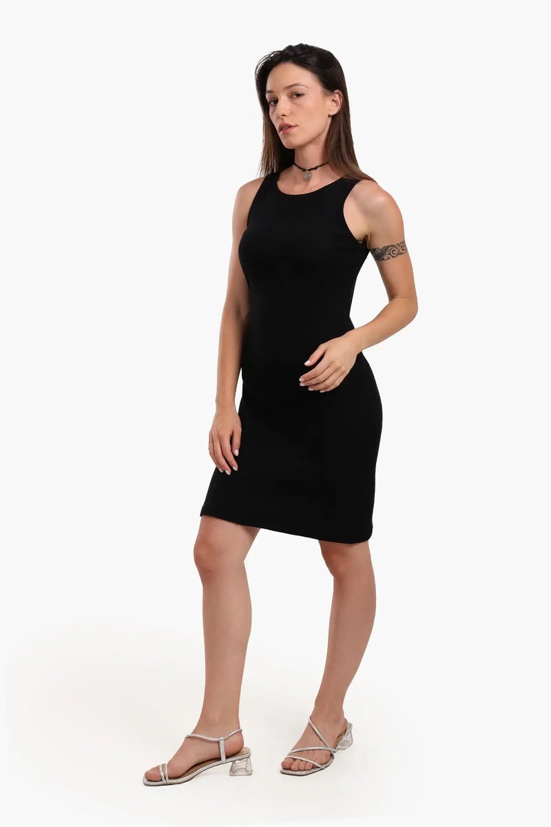 Carina Ribbed Basic Dress - Image 2