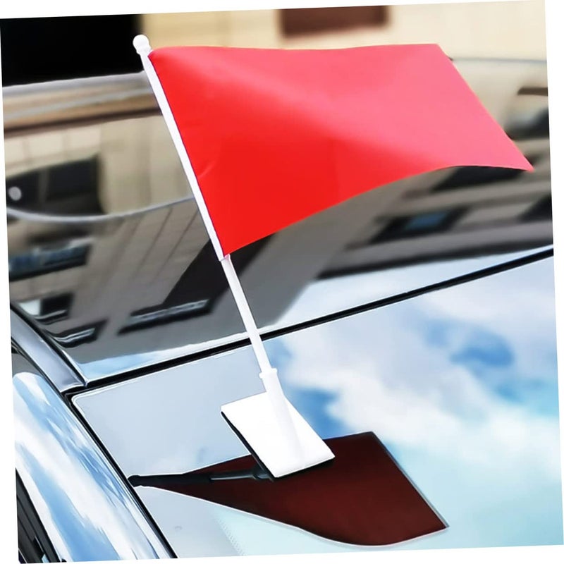 Car Window Flag Poles 15Pcs White Portable Flagpole Brackets Durable Automotive Flags Decor - Image 4