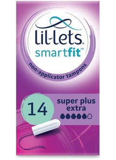 Lil-Lets Smartfit Non Applicator Super Plus Extra Tampons 1 Pack of 14 Very Heavy Flow  - Image 1