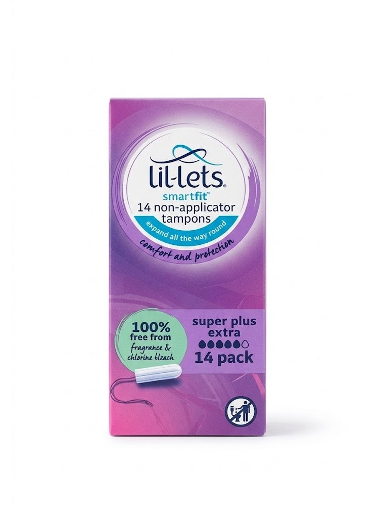 Lil-Lets Smartfit Non Applicator Super Plus Extra Tampons 1 Pack of 14 Very Heavy Flow - Image 1
