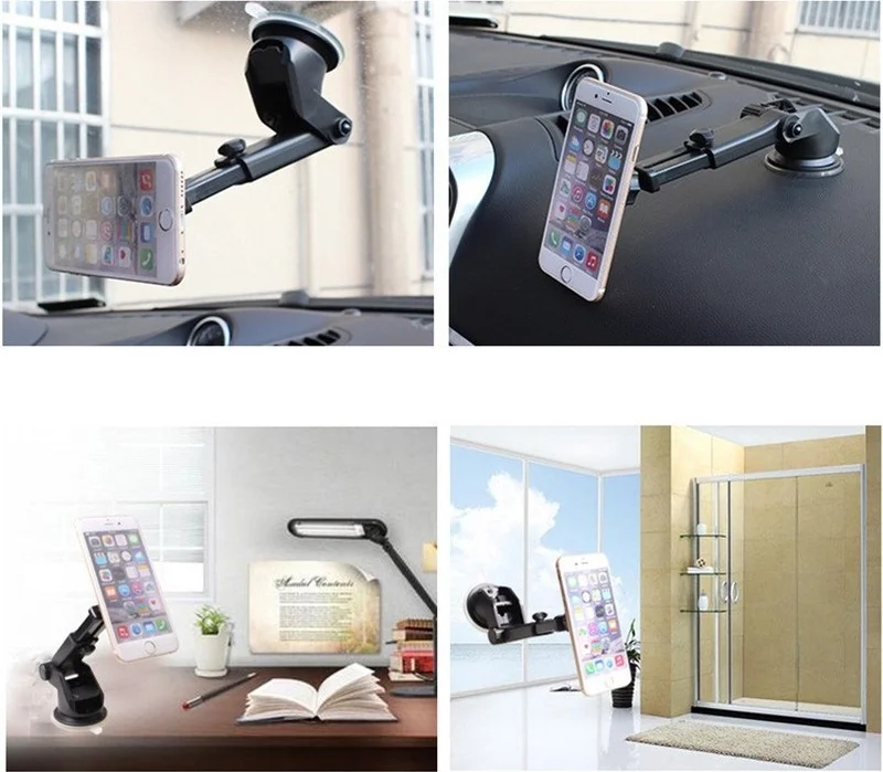 CONCORD CH108 Extendable 360 ​​Degree Rotating Magnetic Car Phone Holder with Suction Cup