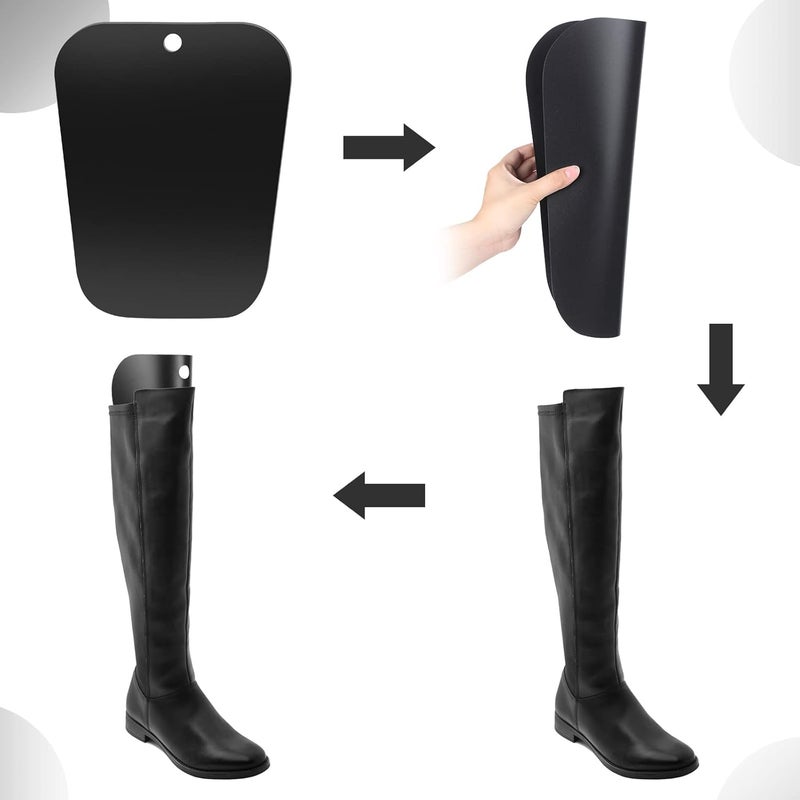 Reusable high boot support (6 pcs) men's and women's models, shoe type setting support 12/14/16 inch black - Image 3
