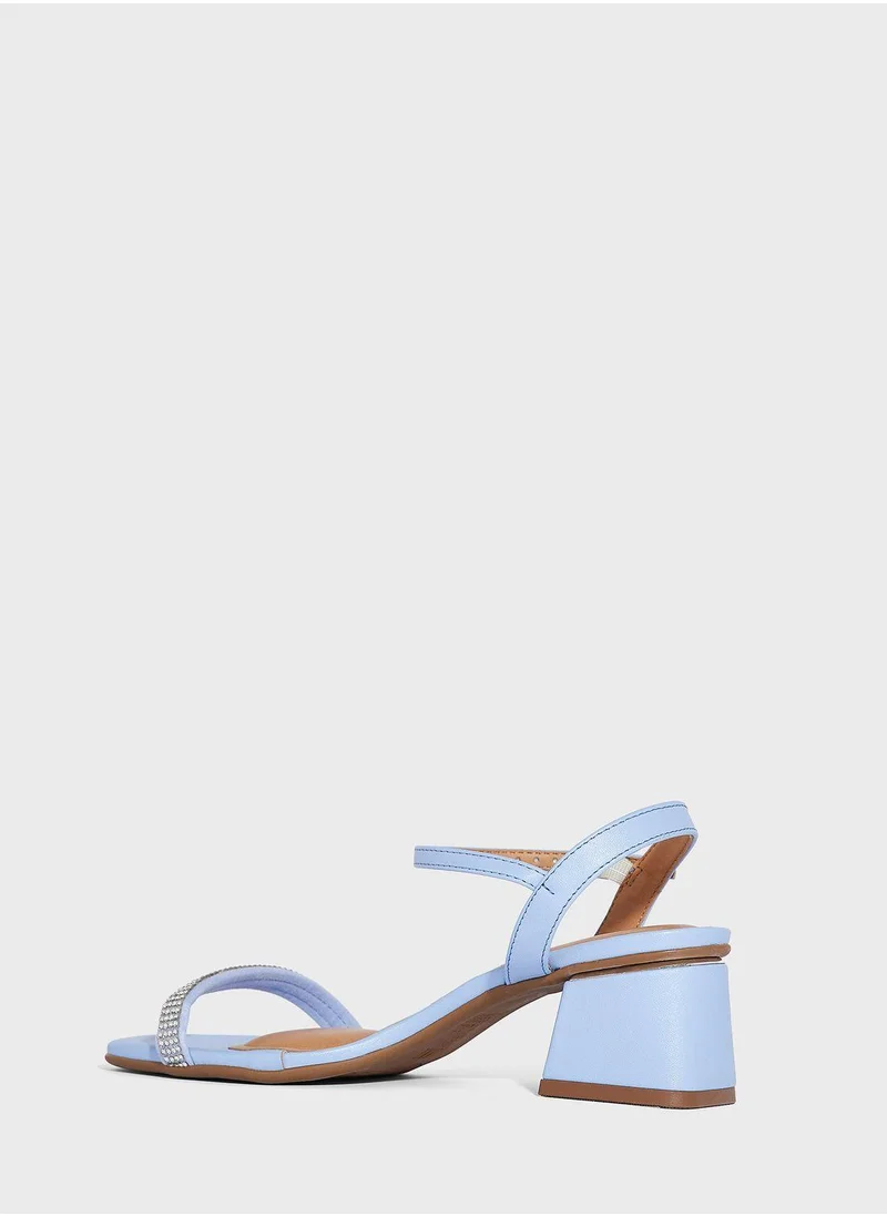 VIZZANO Ruby Ankle Strap Mid Heel Sandals