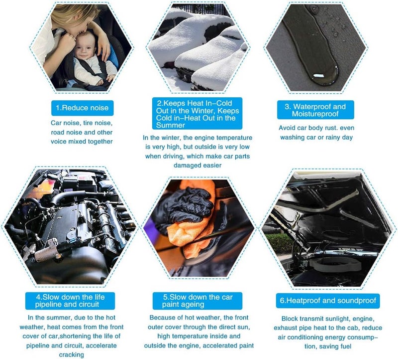 uxcell 10 mm Car Sound Insulation Mat - Black Foam Insulation Board (152 cm x 100 cm) - Image 4