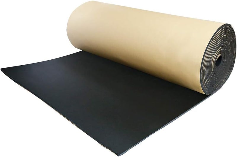 uxcell 10 mm Car Sound Insulation Mat - Black Foam Insulation Board (152 cm x 100 cm) - Image 1