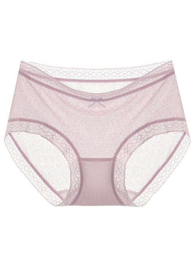 Umiwin 3-piece Women Lace Panties Breathable Briefs Thin Ice Silk Female Underwear  - Image 4