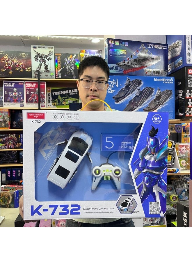 Children's Remote Control Climbing Off-road Vehicle Strong Power Light Spray Remote Control Car Toy Gift Box Wholesale-Color:K-933 Alloy Off-road Climbing Car (81*33*35)  - Image 3