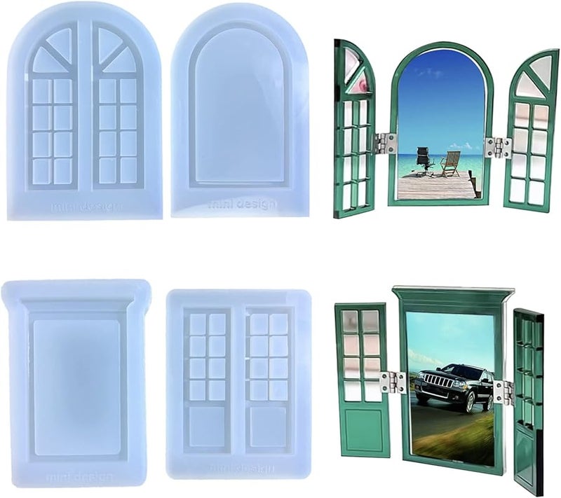 Epoxy Resin Photo Frame Mold Silicone Set For Window Decorative Craft Color A - Image 4