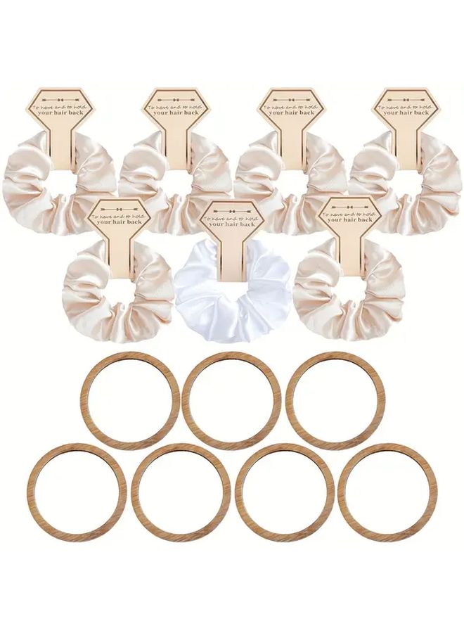 Wedding Hair Ties Set With Bracelets And 6 Plus 1 Scrunchies No Damage Kit - Image 5
