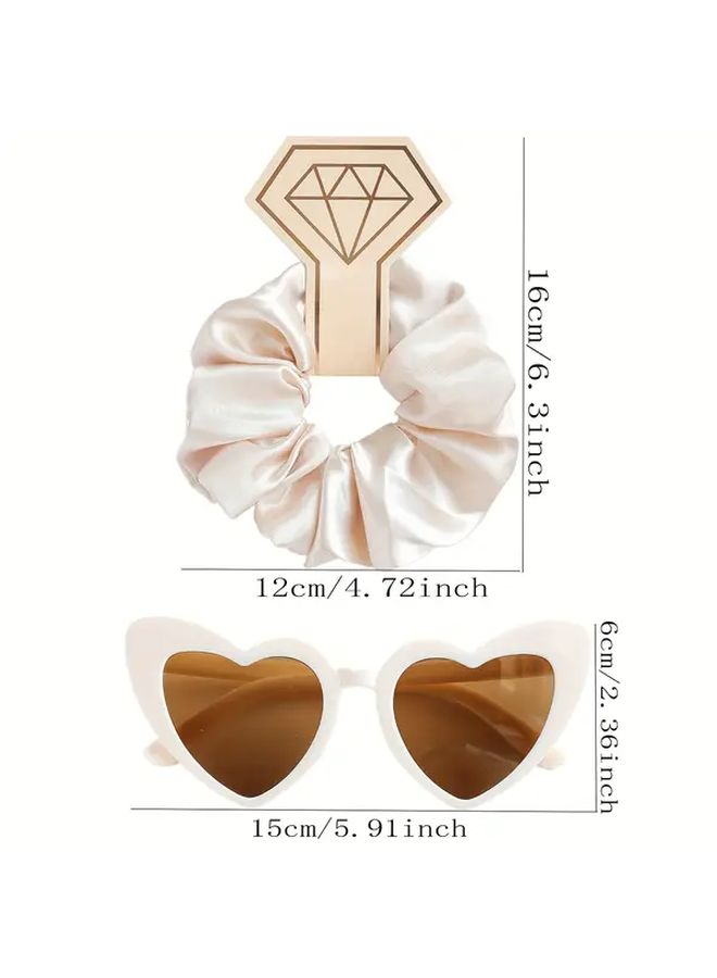 Wedding Hair Ties Set With Bracelets And 6 Plus 1 Scrunchies No Damage Kit - Image 4