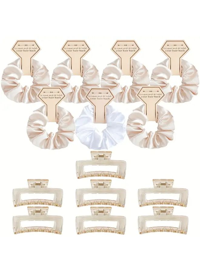 Wedding Hair Ties Set With Bracelets And 6 Plus 1 Scrunchies No Damage Kit - Image 2