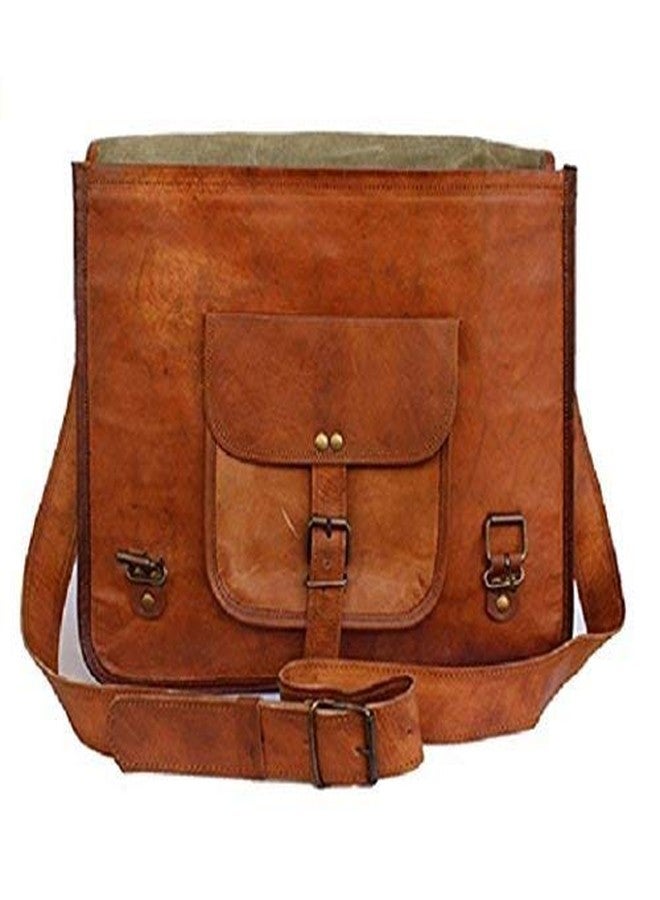 RSN Unisex Leather Bags and Backpacks For College, Travelling, Camping, Cycling and Hiking - Brown - Size: LxBxH - 33x10x25 cm - Image 3