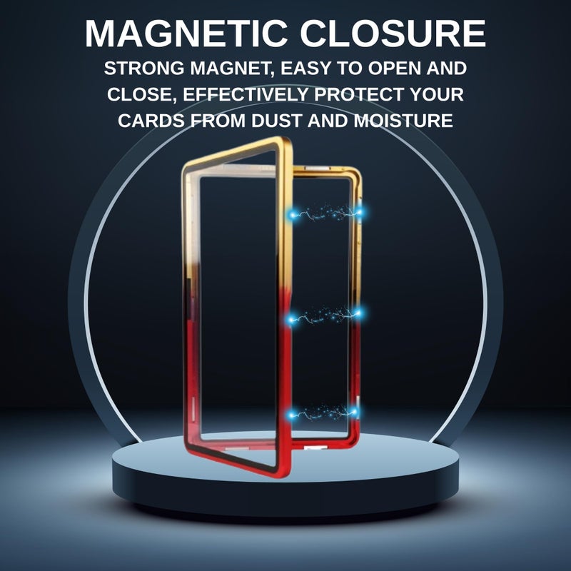 RedCap Magnetic Aluminum Graded PSA Slab Guard UV Resistant Glass 35PT Premium Protector Display Case For Standard PSA CGC Graded Sport Trading Cards - Sun Storm - Image 3