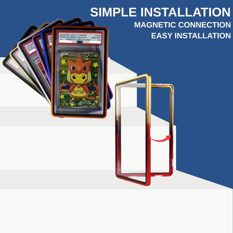 RedCap Magnetic Aluminum Graded PSA Slab Guard UV Resistant Glass 35PT Premium Protector Display Case For Standard PSA CGC Graded Sport Trading Cards - Sun Storm - Image 5