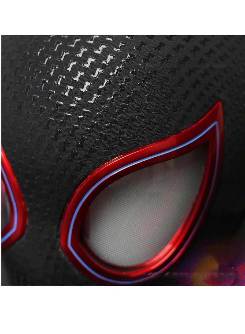 قناع سبايدر مان كهربائي أوتوماتيكي بالكامل مع عيون متحركة، مع ضوء عين قابل للشحن، حلقة تحكم عن بعد، نسيج مرن وجيد التهوية، تصميم بسحاب، لمحيط الرأس في حدود 62 سم - Image 5