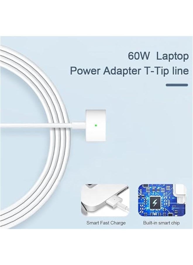 Generic - Compatible Mac Book Air Charger, 60W T-Tip Power Adapter Charger for Mac Book Air 11 and 13 (2012, 2013, 2014, 2015, 2017 2018），(A1436 / A1435 / A1502 / A1465/A1466), 60W/45W - Image 1