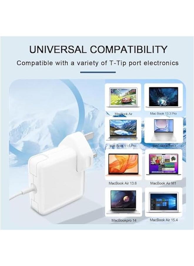 Generic - Compatible Mac Book Air Charger, 60W T-Tip Power Adapter Charger for Mac Book Air 11 and 13 (2012, 2013, 2014, 2015, 2017 2018），(A1436 / A1435 / A1502 / A1465/A1466), 60W/45W - Image 1