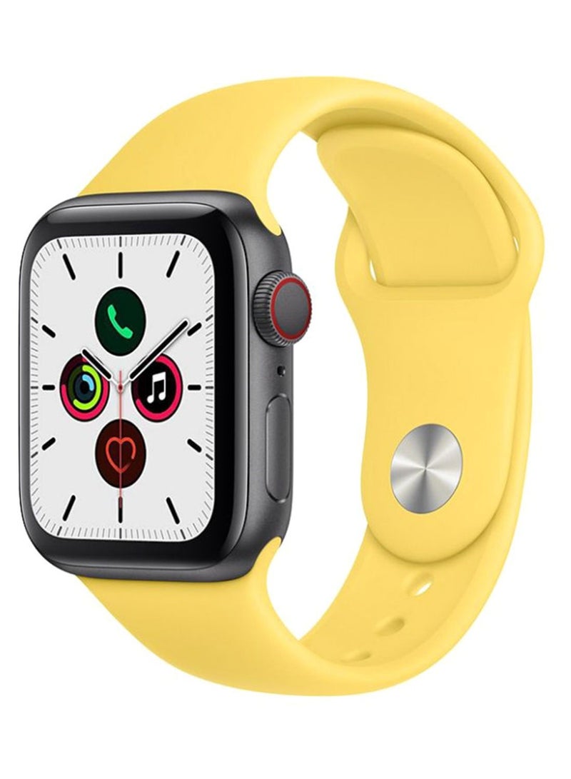 Silicone Replacement Band For Apple iWatch Series 5/6/7 42/44/45mm Yellow - Image 1