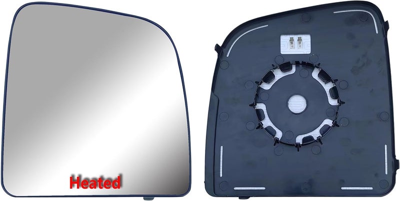 LONGLING Replacement Heated Passenger Right Side Upper Mirror Glass for Ram Promaster 1500, 2500, 3500 - Image 1