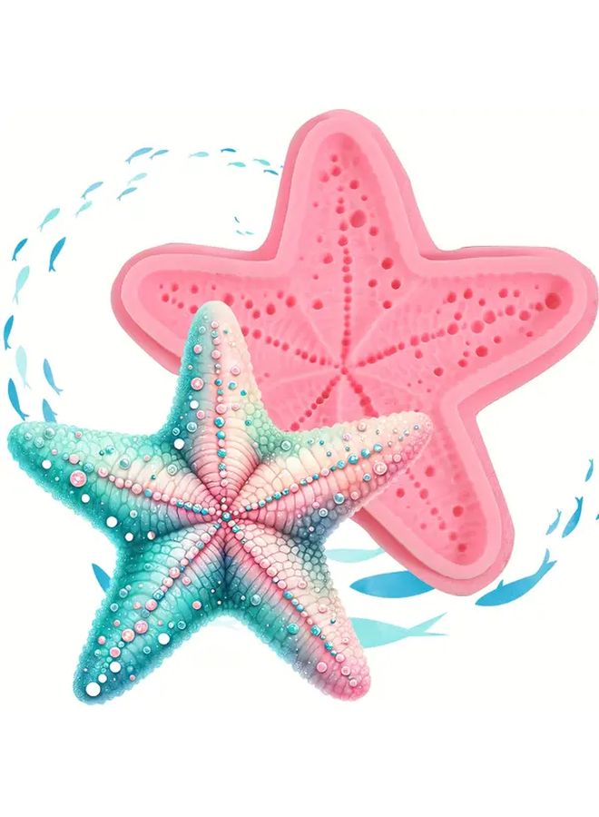 E977 Starfish Silicone Mold For Baking Cake Cookie Ice Cream Fondant Decor - Image 1