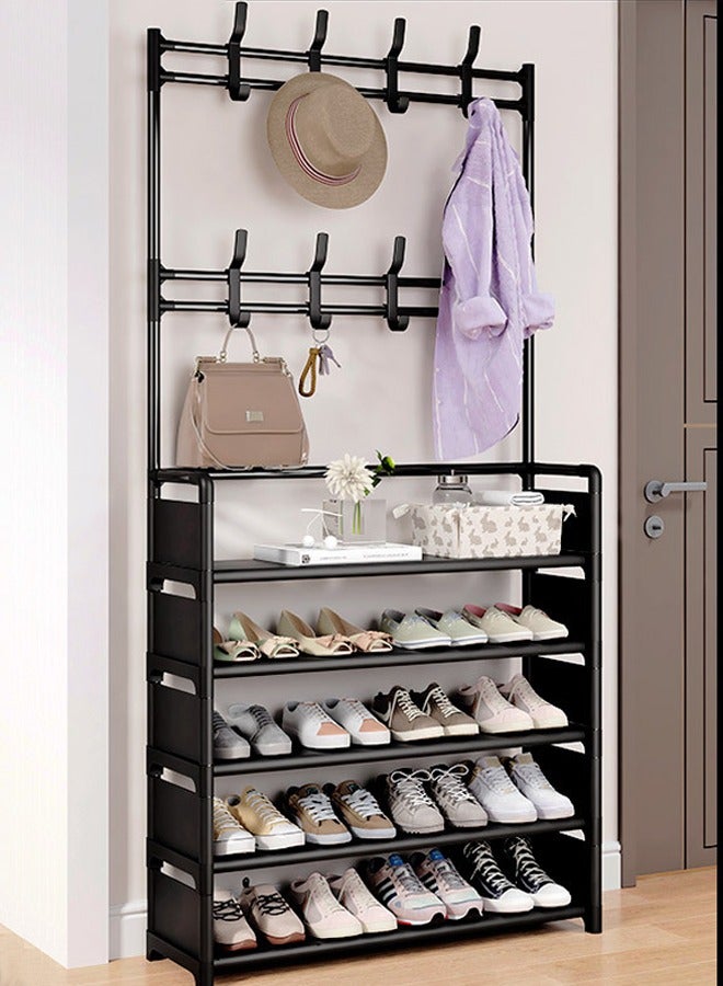Generic 2 in 1 Shoe Rack, Multi-Layer Coat Rack, Removable and Free Assembly, Suitable for Sneakers, Coats, Backpacks  - Image 1