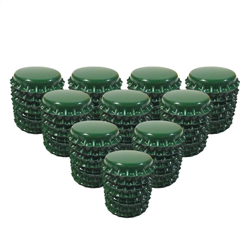 RUTICH 100 PCS Crown Bottle CaPs Decorative Bottle Cap Both Sideds Printed for Hair Bows, DIY Pendants or Craft ScraPbooks Dark Greenâ€¦