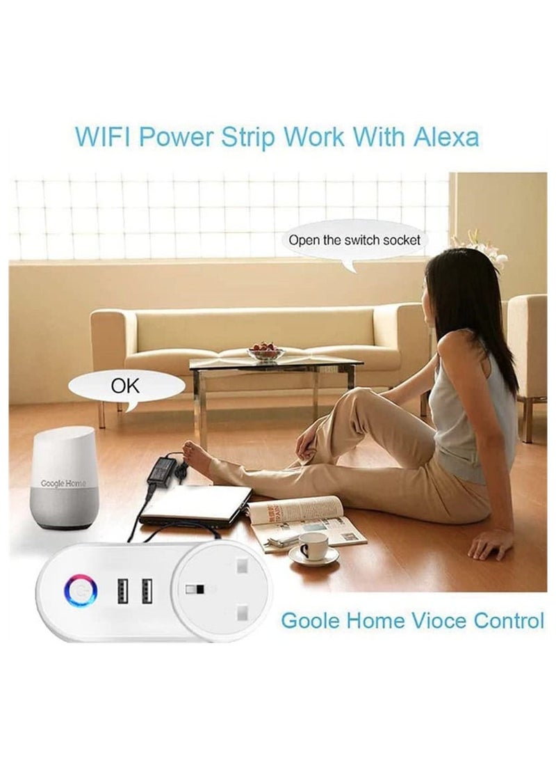 DMG TECH - WiFi Plug Tuya Smart Socket Timer Schedule Socket Smart Life App Control Voice Remote Control Compatible with Amazon Alexa Google Assistant Siri 220V 16A - Image 1