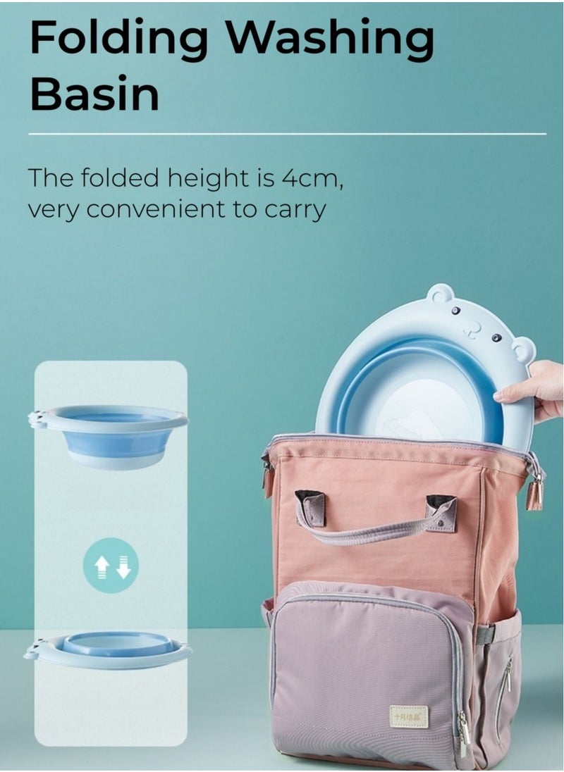 Be a better mom Foldable Wash Basin 3L, Baby Kids Collapsible Wash Basin for Travel Home Use  - Image 3