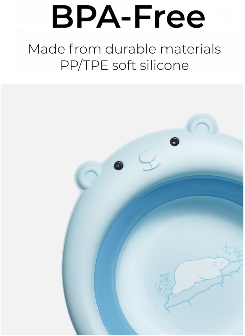 Be a better mom Foldable Wash Basin 3L, Baby Kids Collapsible Wash Basin for Travel Home Use  - Image 4