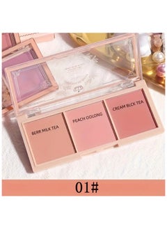 Maykawe 3-Color Blush Palette, Blushers For Cheeks, With A Matte And Pearl Natural Light Finish, Waterproof, Sweatproof, Brightening, Long-Lasting, And Non-Powder Flying Off Brighten Skin Natural Look  - Image 2