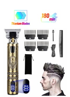 Y&D Beard Trimmer for Mens, Rechargeable Electric Hair Clippers with LCD Screen  - Image 1