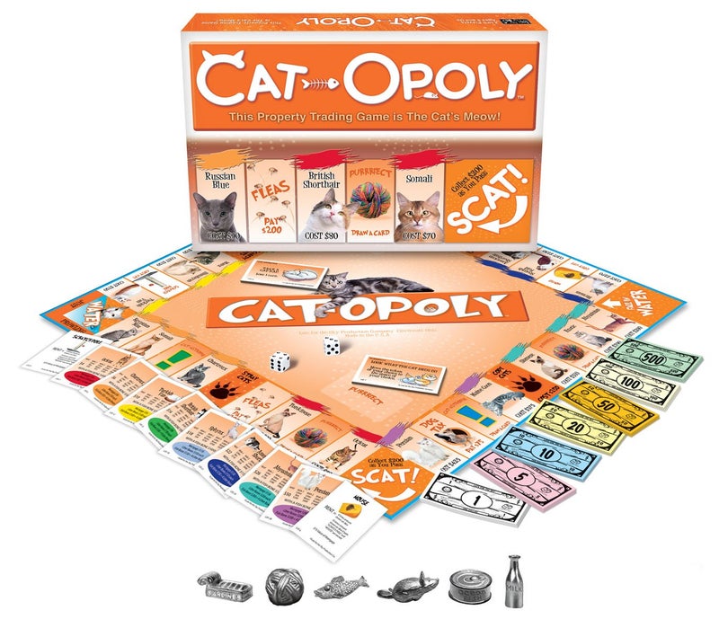 Late for the Sky CAT-opoly Board Game White, Large - Image 1