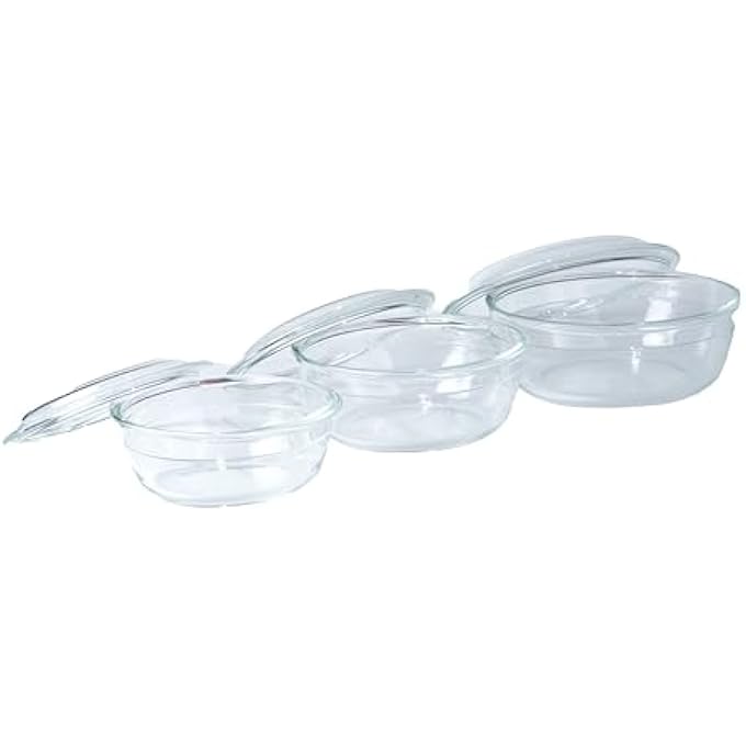 TALIONA Glass Rectangle Casserole Dishes 3Pieces Set 16223 Liter Capacity - Image 2