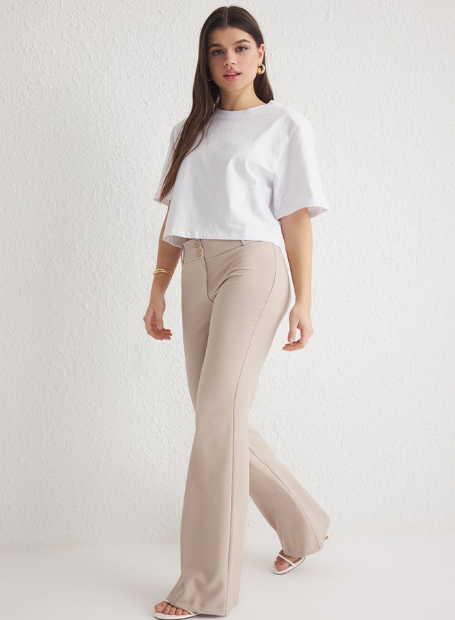 trendyol Mink Spanish Leg Normal Waist Woven Trousers - Image 3
