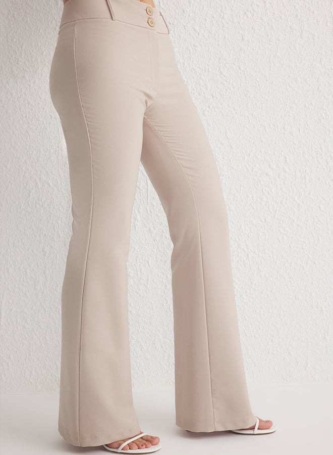 trendyol Mink Spanish Leg Normal Waist Woven Trousers - Image 4