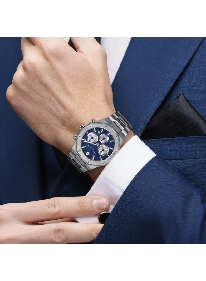 Sapphero SAPPHERO Mens Watches Stainless Steel Quartz Watch for Men Waterproof Date Clock Fashion Business Wristwatch Gift for Men