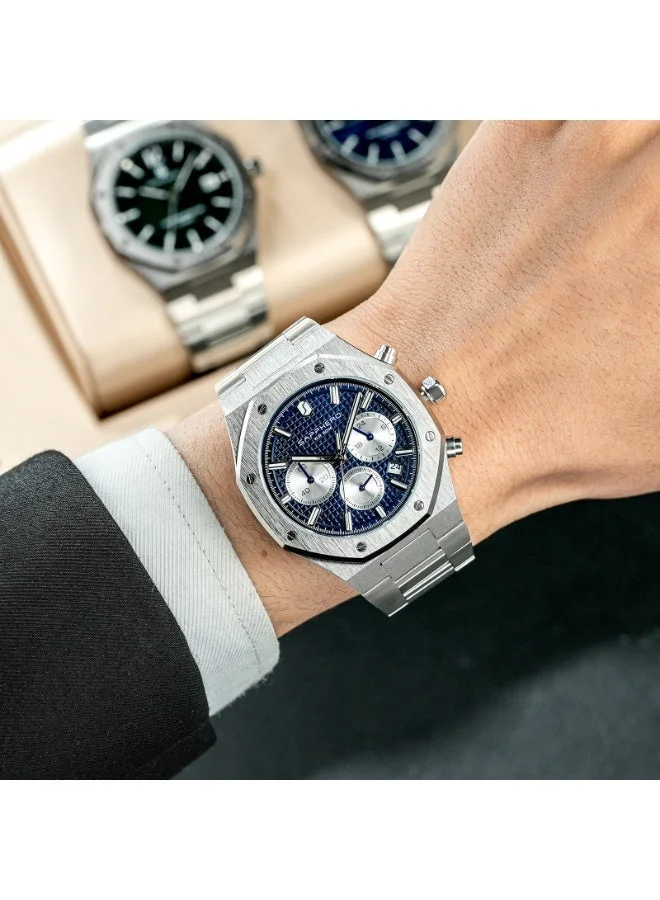 Sapphero  SAPPHERO Mens Watches Stainless Steel Quartz Watch for Men Waterproof Date Clock Fashion Business Wristwatch Gift for Men for Men | Best Price UAE