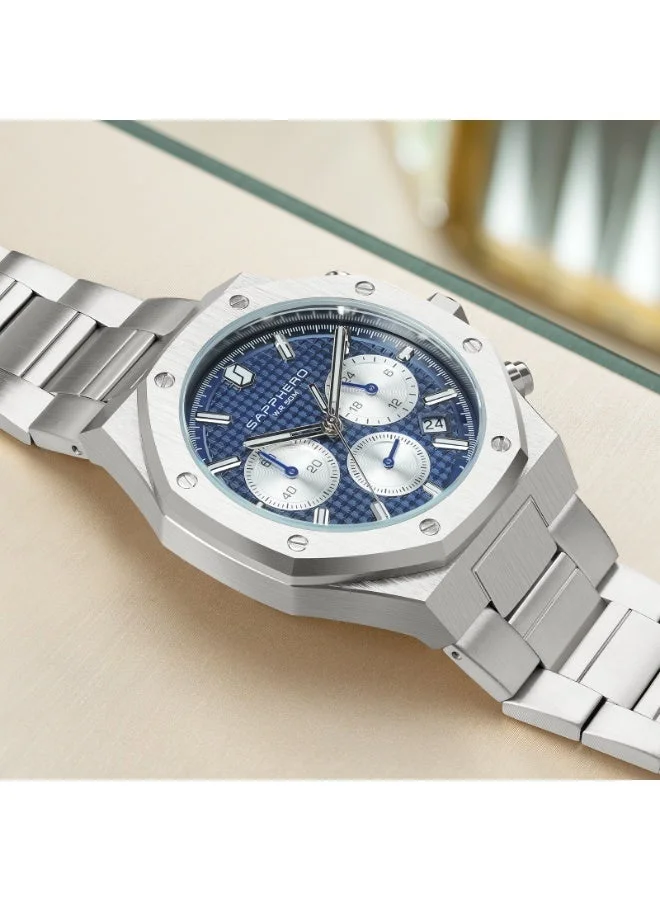 Sapphero  SAPPHERO Mens Watches Stainless Steel Quartz Watch for Men Waterproof Date Clock Fashion Business Wristwatch Gift for Men for Men | Best Price UAE