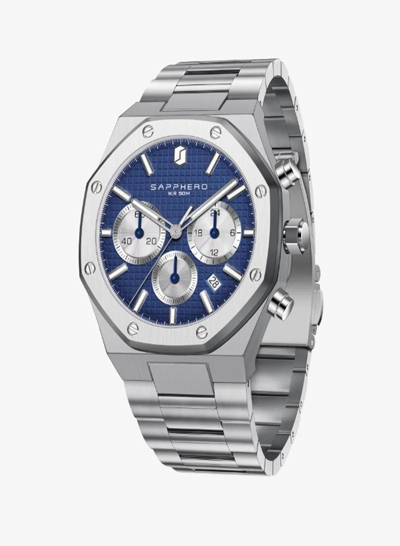 Sapphero  SAPPHERO Mens Watches Stainless Steel Quartz Watch for Men Waterproof Date Clock Fashion Business Wristwatch Gift for Men for Men | Best Price UAE