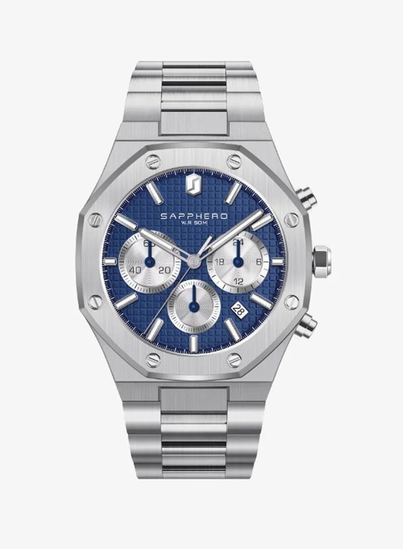 Sapphero  SAPPHERO Mens Watches Stainless Steel Quartz Watch for Men Waterproof Date Clock Fashion Business Wristwatch Gift for Men for Men | Best Price UAE