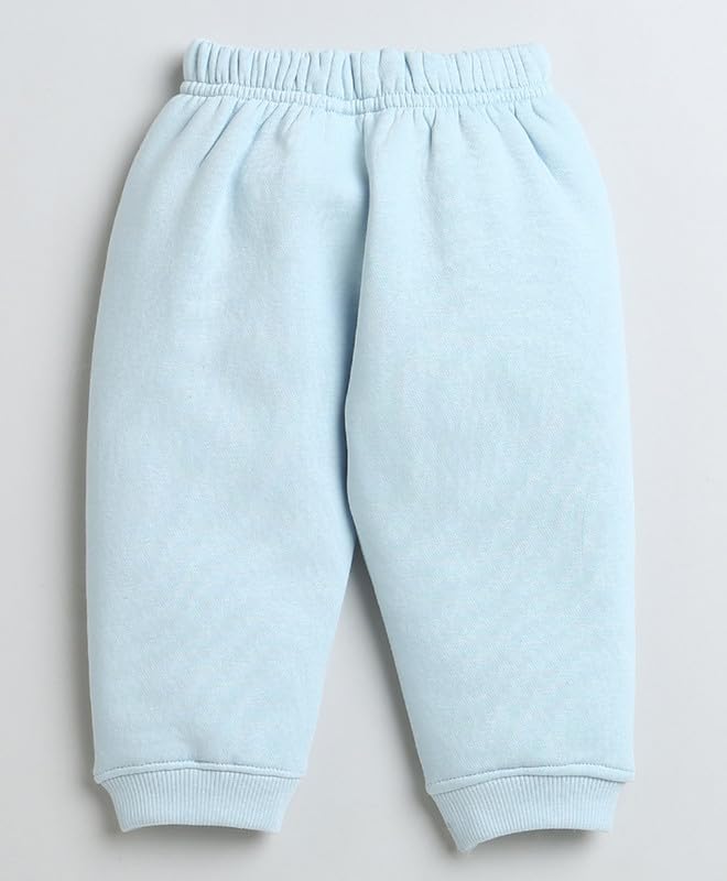 BUMZEE Sky Blue Boys Full Sleeves Fleece Winter Wear Set Age - 12-18 Months (Peb9658D-sbl) - Image 5