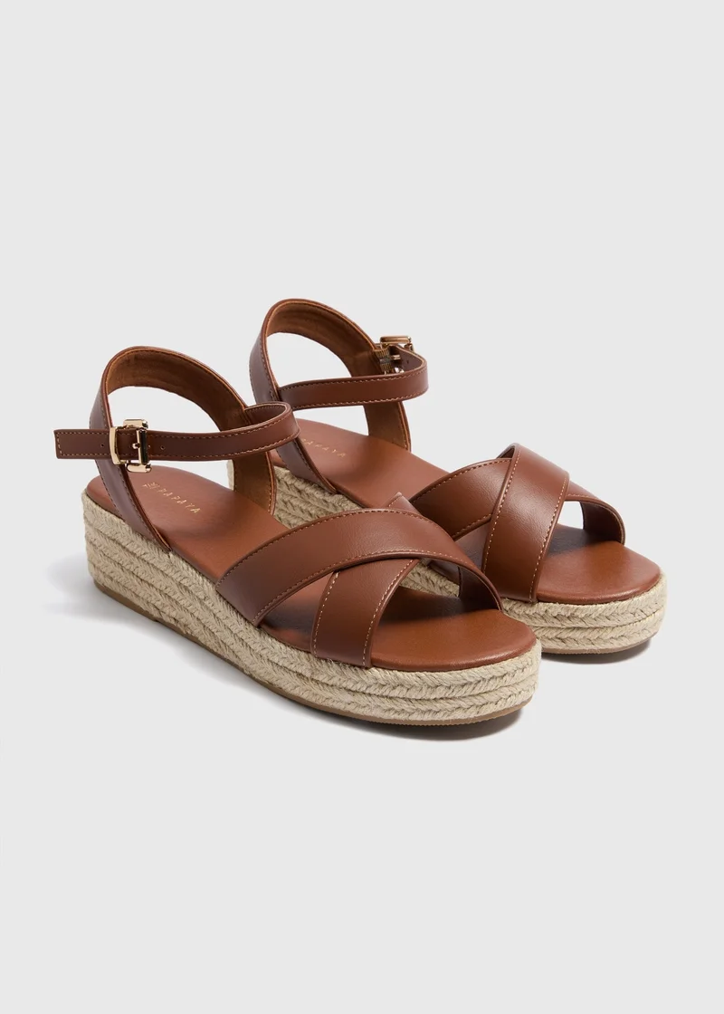 Matalan Tan Espadrille Sandals