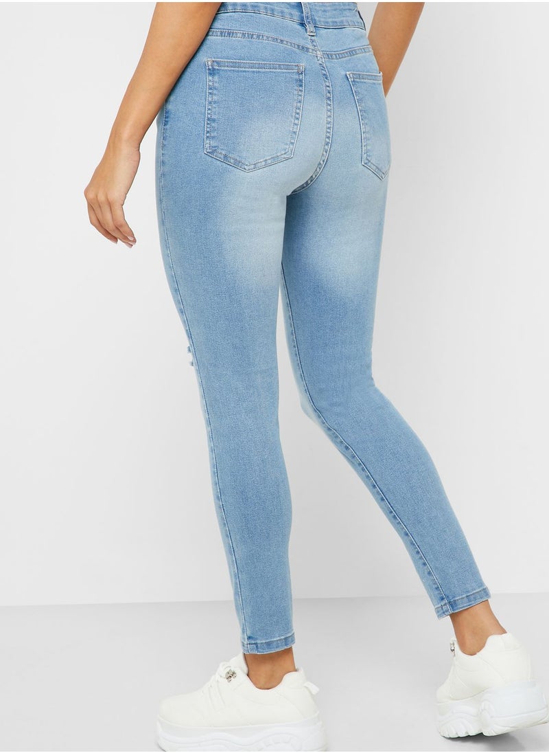 Cotton On Knee Ripped Skinny Jeans  - Image 2