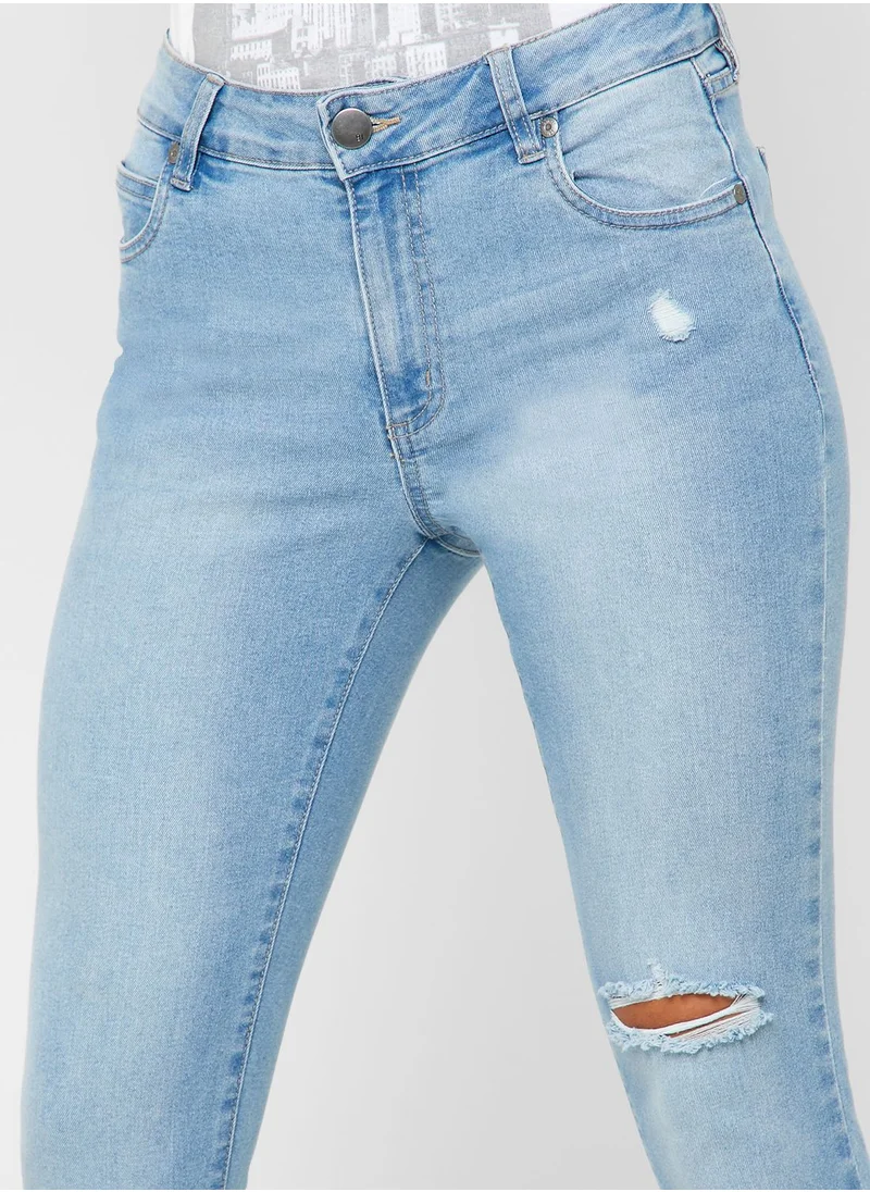 Cotton On Knee Ripped Skinny Jeans
