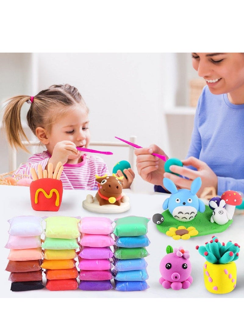 REZZOSS NEW REZZOSS 36 Colours Air Dry Clay Magical Kids Clay Ultra Light Modelling Clay Artist Studio Plasticine Toy Safe and Non-Toxic Modelling Clay - Image 2