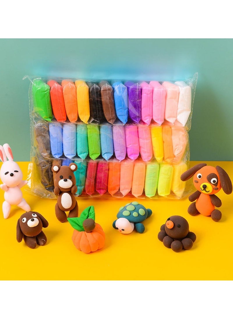 REZZOSS NEW REZZOSS 36 Colours Air Dry Clay Magical Kids Clay Ultra Light Modelling Clay Artist Studio Plasticine Toy Safe and Non-Toxic Modelling Clay - Image 3