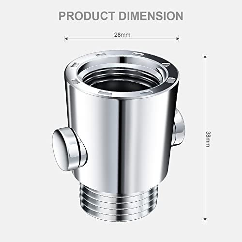 SYIDINZN Shower Shut Off Valve Button Type G1/2'' Universal Water Flow Control Valve for Shower Arm and Hose or Bidet Sprayer - Image 4
