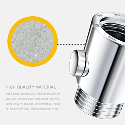SYIDINZN Shower Shut Off Valve Button Type G1/2'' Universal Water Flow Control Valve for Shower Arm and Hose or Bidet Sprayer - Image 3